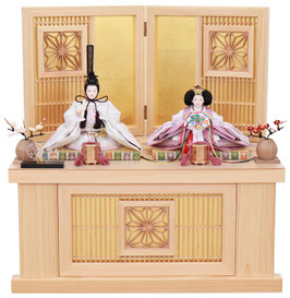 優香作ひな人形 親王収納箱飾り（4M12-ST-245）