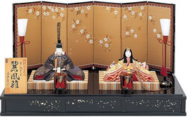 真多呂作ひな人形 親王飾り 帯地本金 麗鳳雛セット（1826）