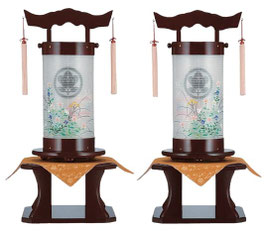 盆提灯 創作提灯 法明燈 桜 優美 絹二重対柄 50号（D2587WS）