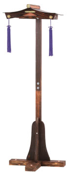提灯スタンド 門提灯台（中）焼杉 高さ141cm（Z004）