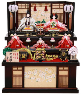ひな人形 五人収納箱飾り（4M16-ST-612）