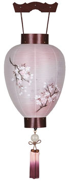 盆提灯：壺型 桜 絹二重（さくら）