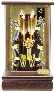 破魔弓 花梨 飛鳥（あすか）6号 高さ31cm ケース入 四角（1214-06-880）