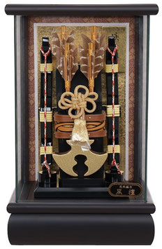破魔弓 黒檀 福寿（ふくじゅ）6号 高さ29cm ケース入 四角（1214-06-930）