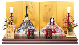 真多呂作ひな人形 親王飾り 本金 寿鶴雛セット（1815）