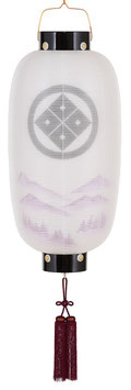 盆提灯 門提灯 長 絹二重 小 電池式LED（8324-GJ-090AC）