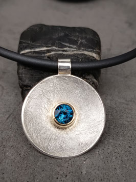 Anhänger Topas (London blue) in Schale