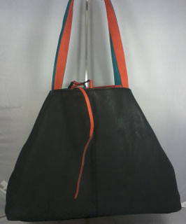 sportliche Wendetasche in petrol/rost-schwarz
