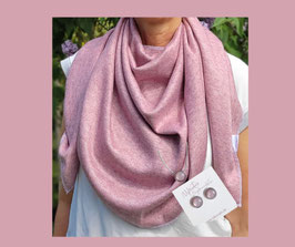 Kuscheltuch in rosé mit Carbocon Schmuckset
