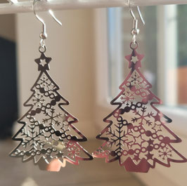 Weihnachtsohrringe Edelstahl Tannenbäume