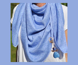 Tuch mit Engel in himmelblau