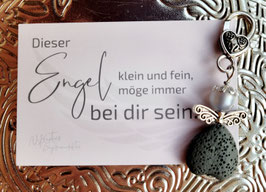 Schutzengel Anhänger Lava in edlem grau