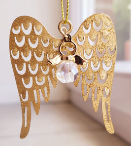 Engel am Glitzerflügel - gold