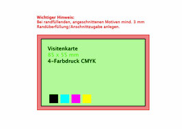 Visitenkarten - einseitig bedruckt -  Diplomatenkarton Weiss - ca. 300-320 gr.