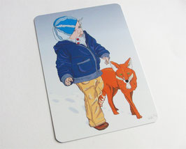 Postkarte "Mädchen mit Fuchs"