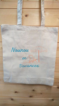 Tote bag, sac fourre tout, Nounou en vacances