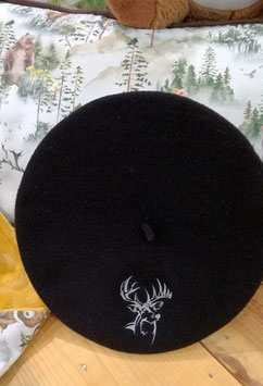 Béret Français noir Cerf