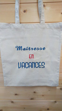Tote bag maîtresse en vacances