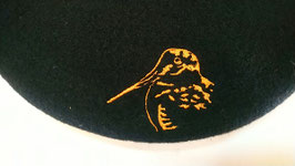 Béret Français noir tête de bécasse