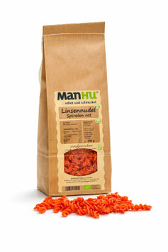 BIO ManHu Rote Linsen Spiralen 300g