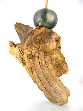 Treibholz Putte mit Keramikelementen, Nr. 80