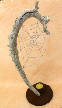 Skulptur Die Spinne mit Teelicht