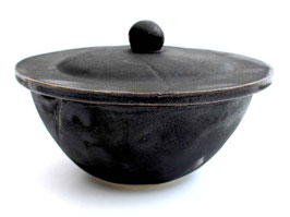 Unikat Schmelzkerze / Deckel Schwarz matt Outdoor