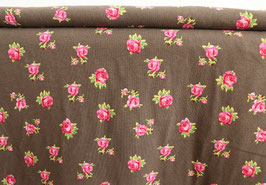 Rosen, pink auf taupe, Jersey