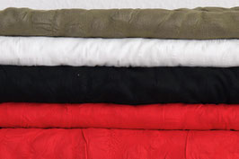 Ausbrennerbatist in schwarz, rot, weiß, oliv
