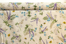 Lavendel, Vergissmeinnicht und Bienen, Canvas