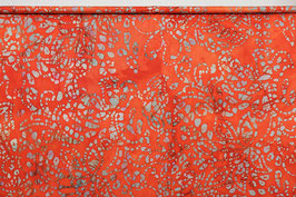 Batikmuster, grau/orange, PW