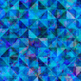 Dreiecke, Reflections, blau, PW