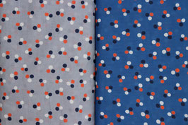 Batist, Brush Drops by Lilalotta Design, Dreierpunkte, dunkelblau/grau
