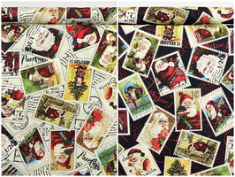 Briefmarken Santa Claus, zwei verschiedene Farbstellungen
