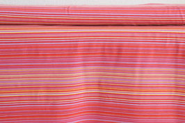 Ringel mehrfarbig, rot/rosa/pink/gelb, Jersey