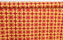 Retro Muster Kreise, gelb/rot, Jersey