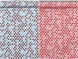 Dreiecke in rot/rosa & blau/braun, Jersey