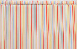 Viskose, klassische Streifen, rot/weiß/gelb/blau/beige