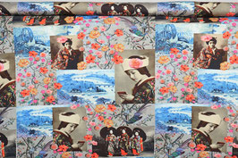 Geishas auf historischen Fotos, Blumen, Jersey
