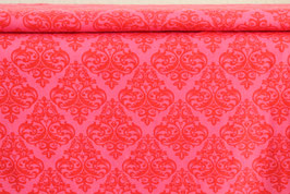 Ornamente 'love keys' von farbenmix, rot/pink, blau/hellblau, Jersey
