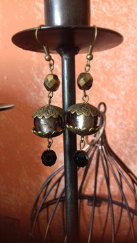 Boucles d'oreilles steampunk "bronze"