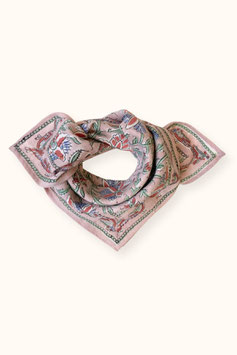 Apaches - Small foulard Manika bird pastel