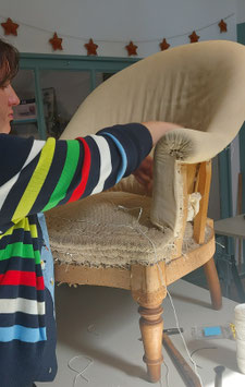 Atelier de rénovation de fauteuil