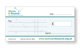 Above & Beyond Jumbo Cheque