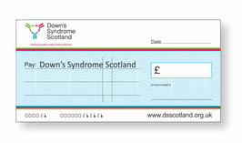Down's Syndrome Scotland Jumbo Cheque