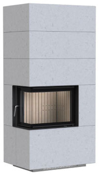 BSK 2.1 Kamin-Kessel Eck 42/57/30 links, Drehtür