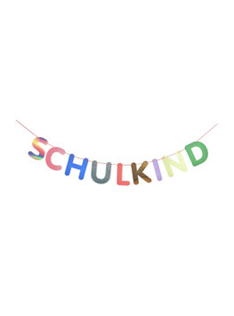 Schriftzug "Schulkind" bunt