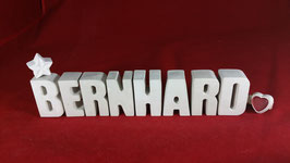 Beton, Steinguss Buchstaben 3D Deko Namen BERNHARD als Geschenk verpackt!