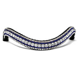 Stirnriemen Rhinestone Crystal & Blue