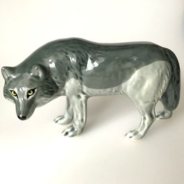 Russische Porzellanfigur "Grauer Wolf" von Nikolai Abramovich, Artikel WOLF1